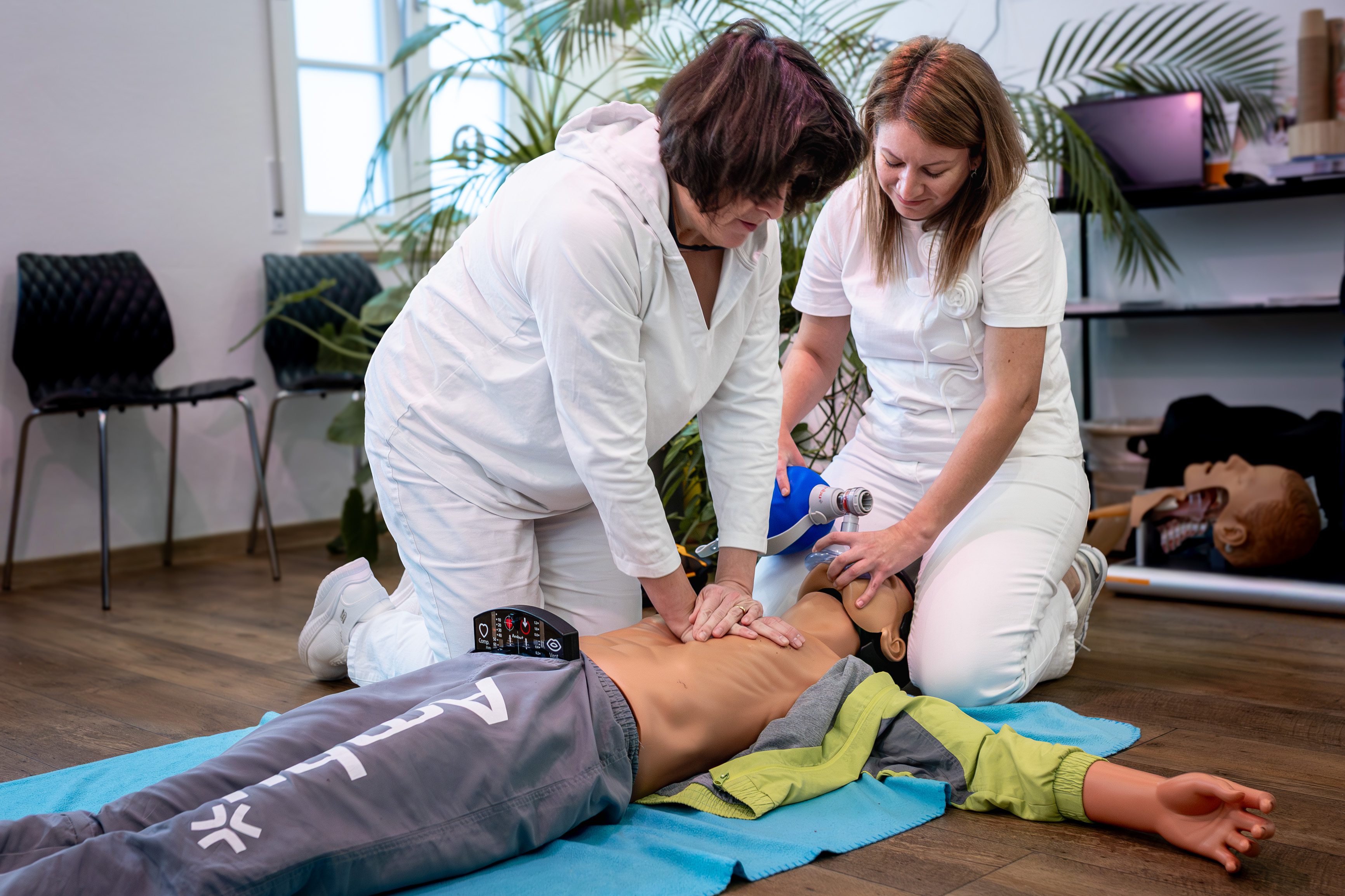 Wiederbelebungstraining – Schulungssituation